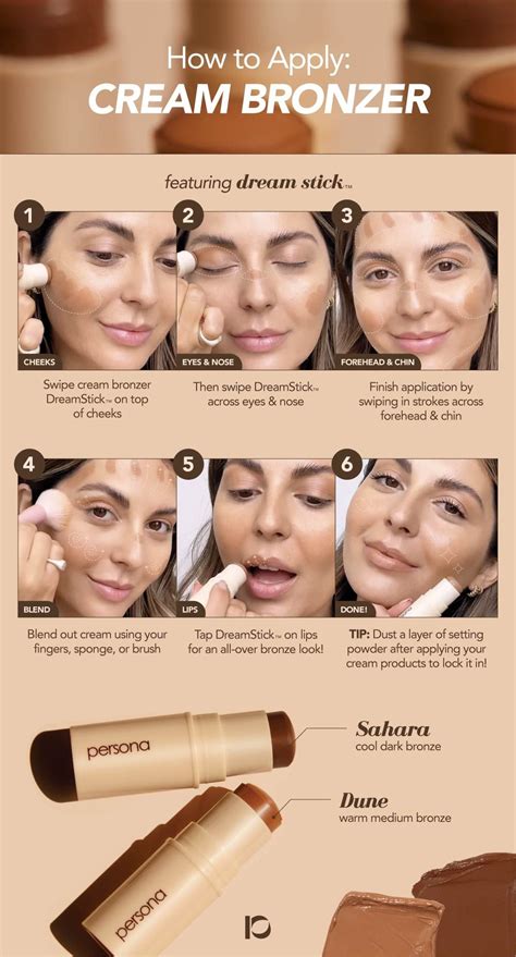 how to apply cream bronzer with fingers